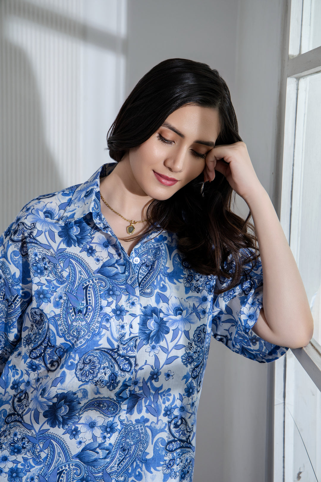 LIVIAN - BLUE FLORAL CO-ORD SET