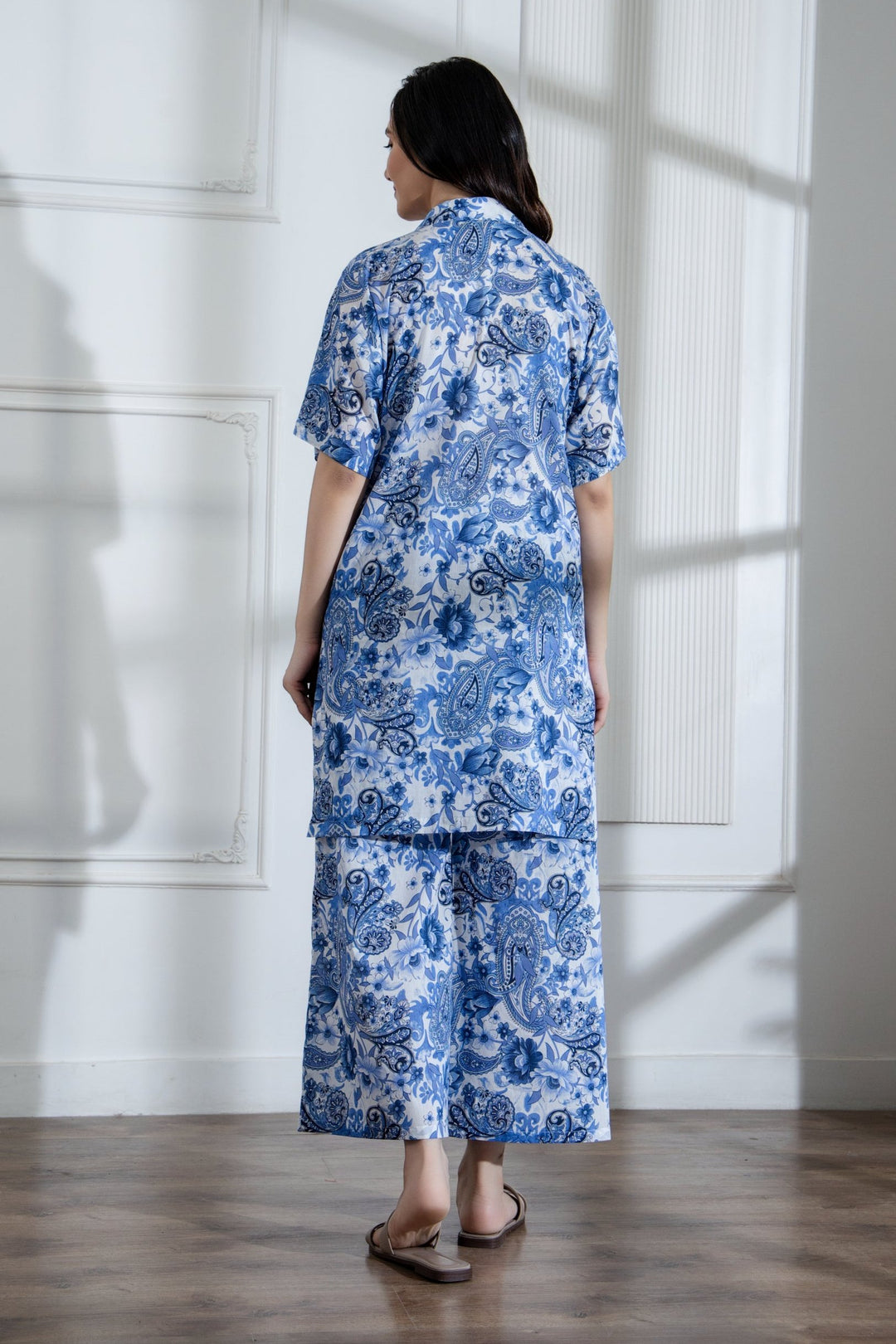 LIVIAN - BLUE FLORAL CO-ORD SET