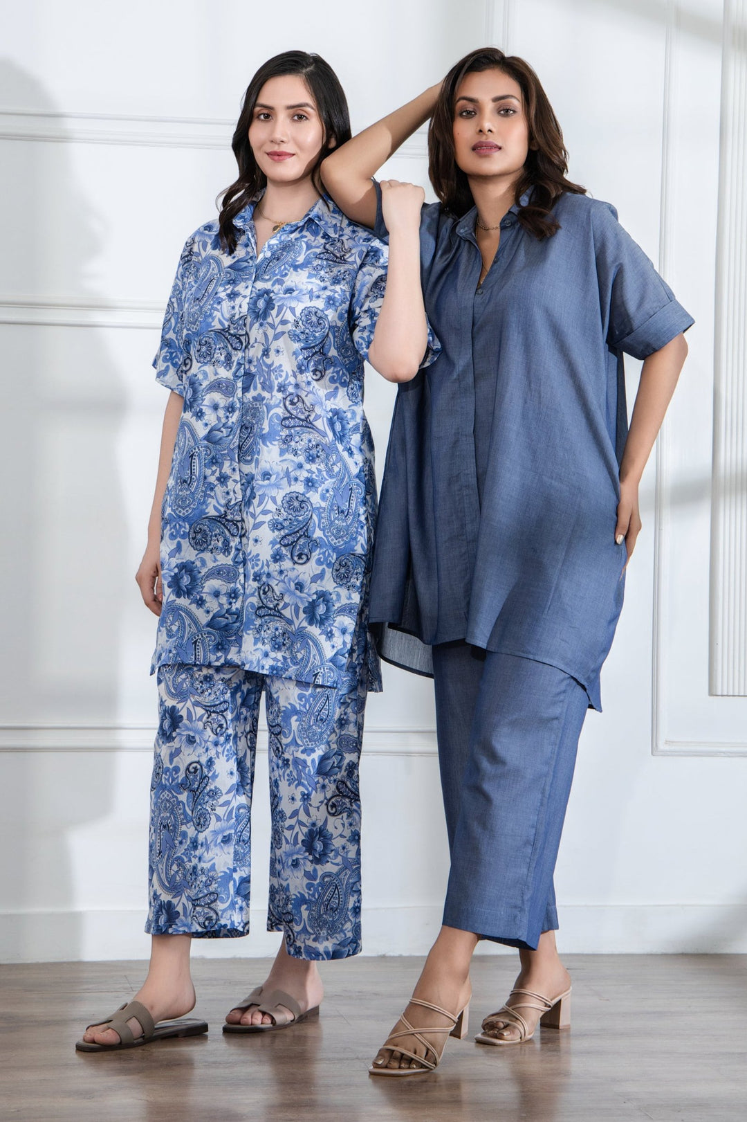 LIVIAN - BLUE FLORAL CO-ORD SET