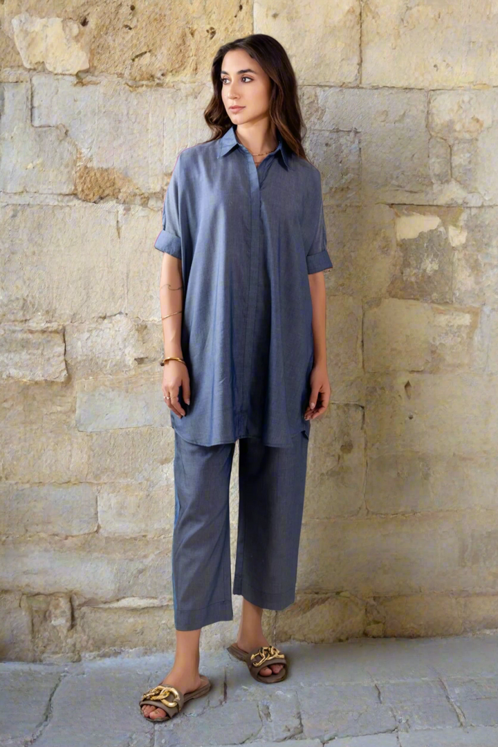 AZURE DENIM COMFORT CO-ORD SET