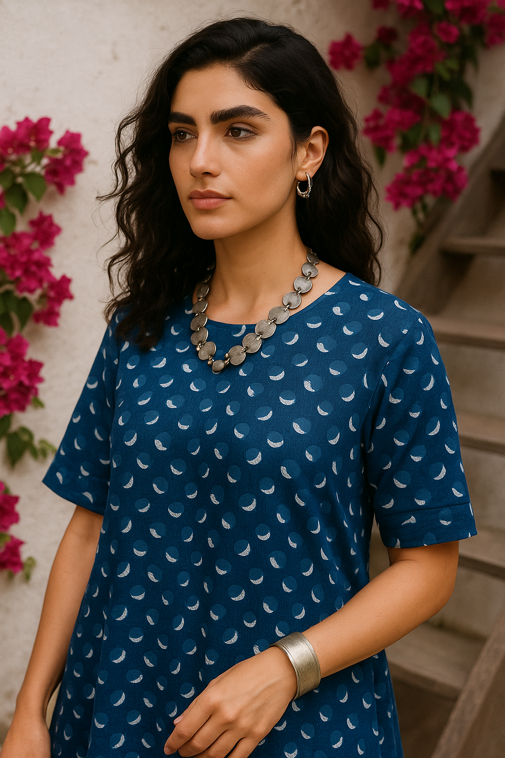 Inaaya Indigo Cotton Co-ord Set