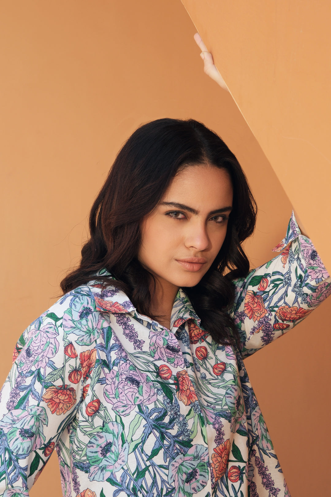 VIOLETA COTTON LINEN FLORAL DRESS