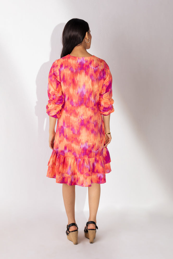 Sunset Ikat Charm Dress