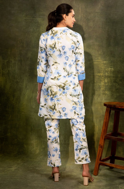 BLUEBELL- Co-ord set in printed cotton poplin