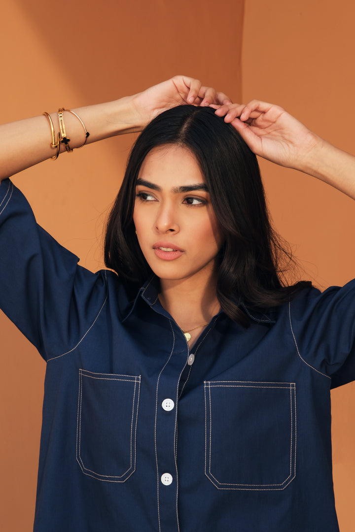 VALIERIA NAVY BLUE CO-ORD SET