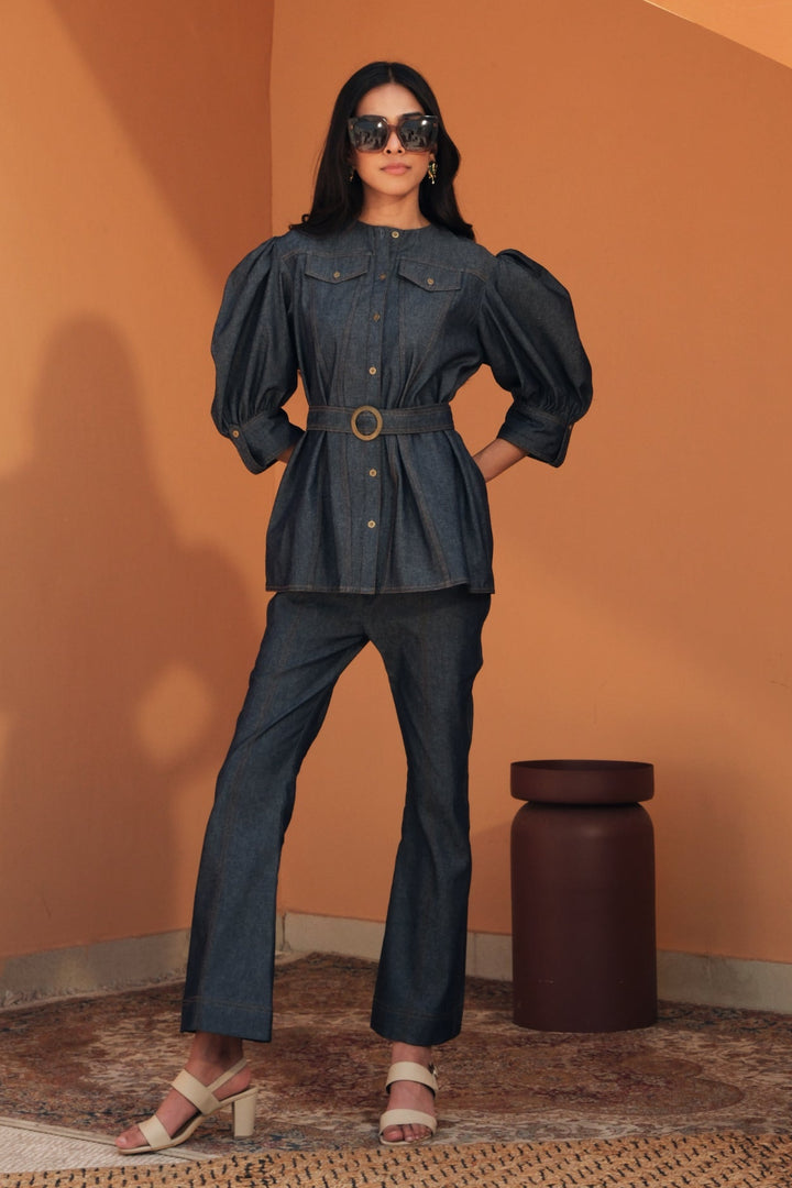SIERRA DENIM BELTED CO-ORD SET