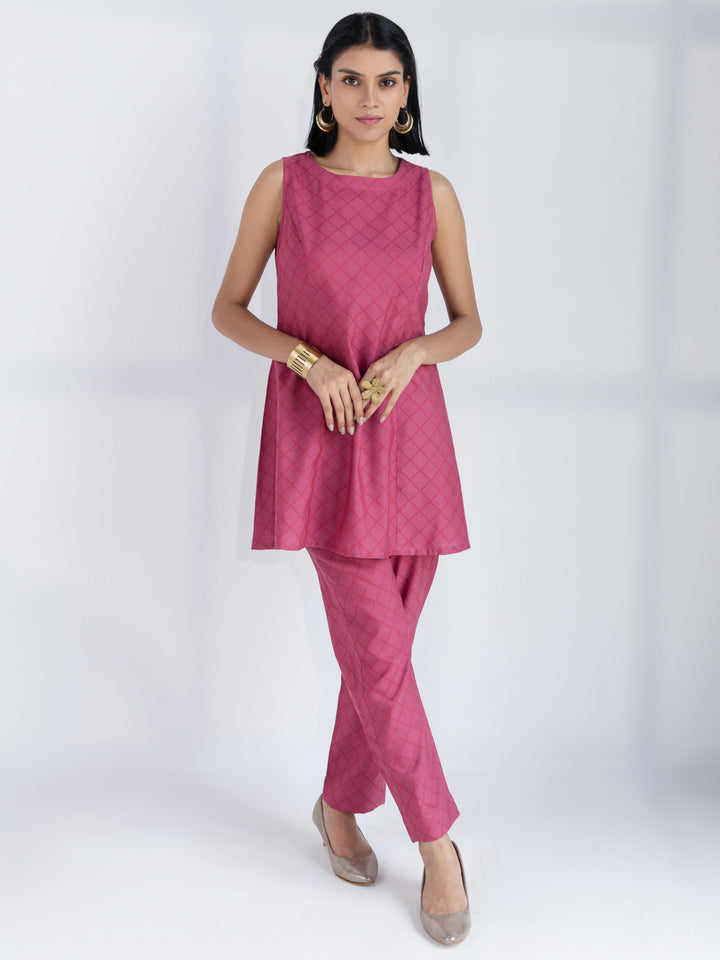 ZARA - Purple Sleeveless Co-ord Set in cotton