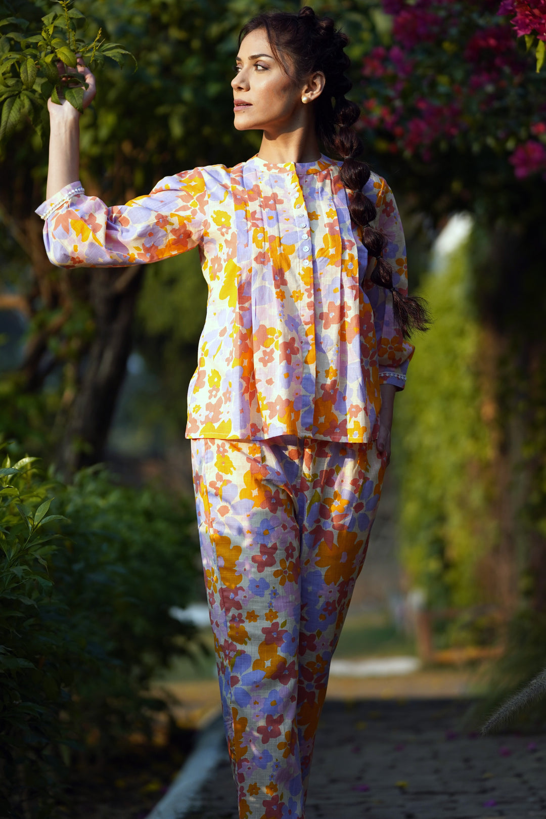 MEADOW - Floral Cotton Co-ord in vibrant spring colors