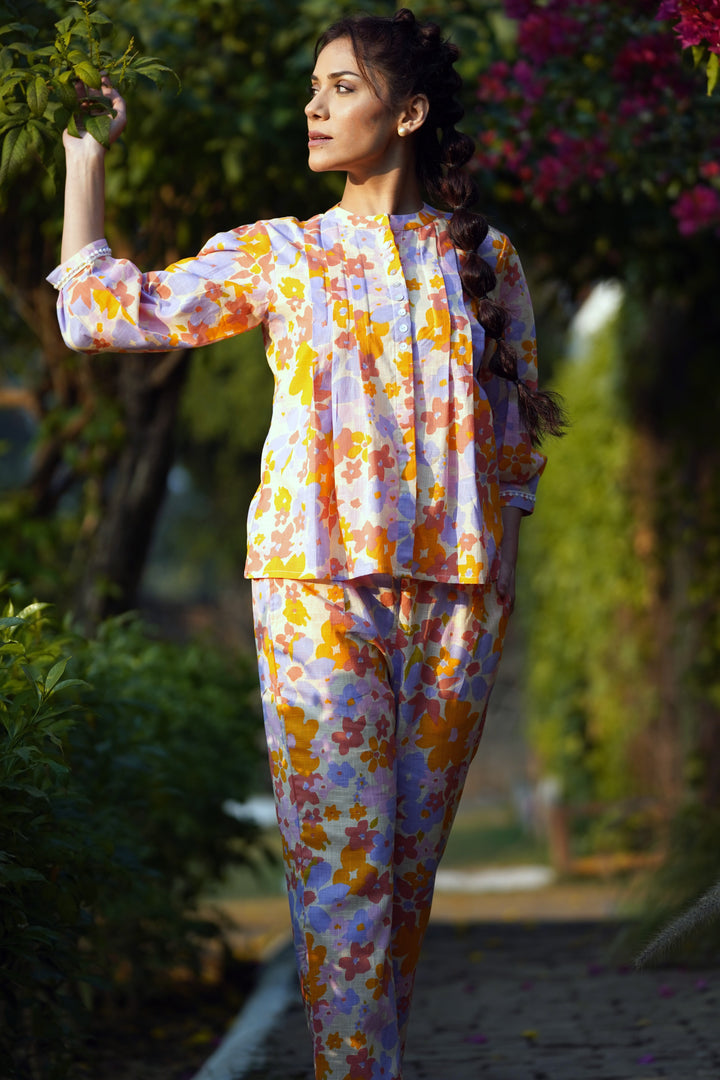 MEADOW - Floral Cotton Co-ord in vibrant spring colors