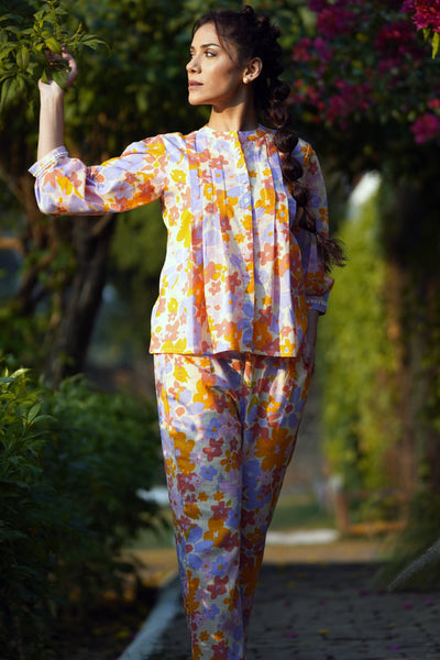MEADOW - Floral Cotton Co-ord in vibrant spring colors