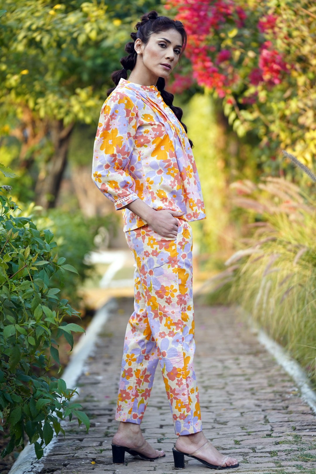 MEADOW - Floral Cotton Co-ord in vibrant spring colors