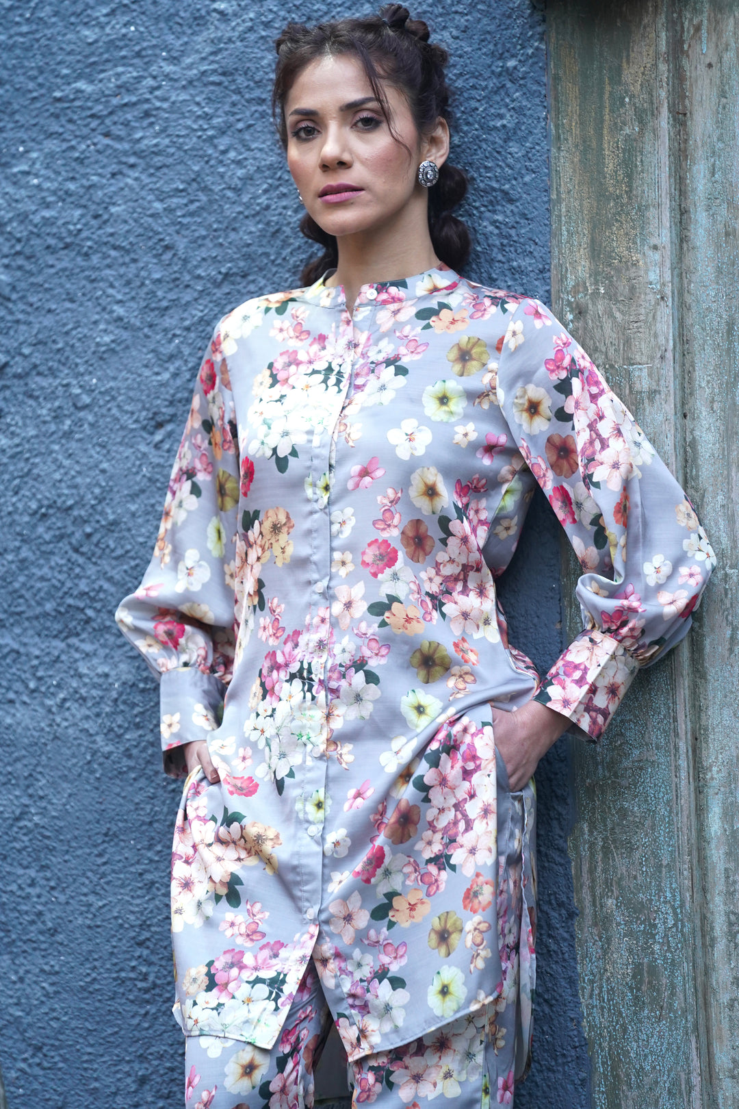 PHOEBE - Floral Print Co-ord Set in Modal Silk
