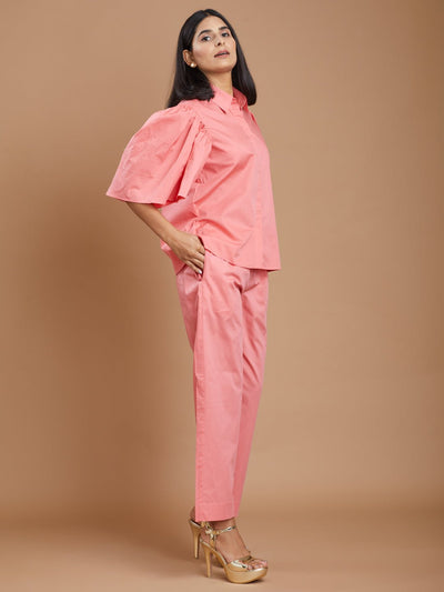 HEATHER - Pink Co-ord Set in Cotton Poplin
