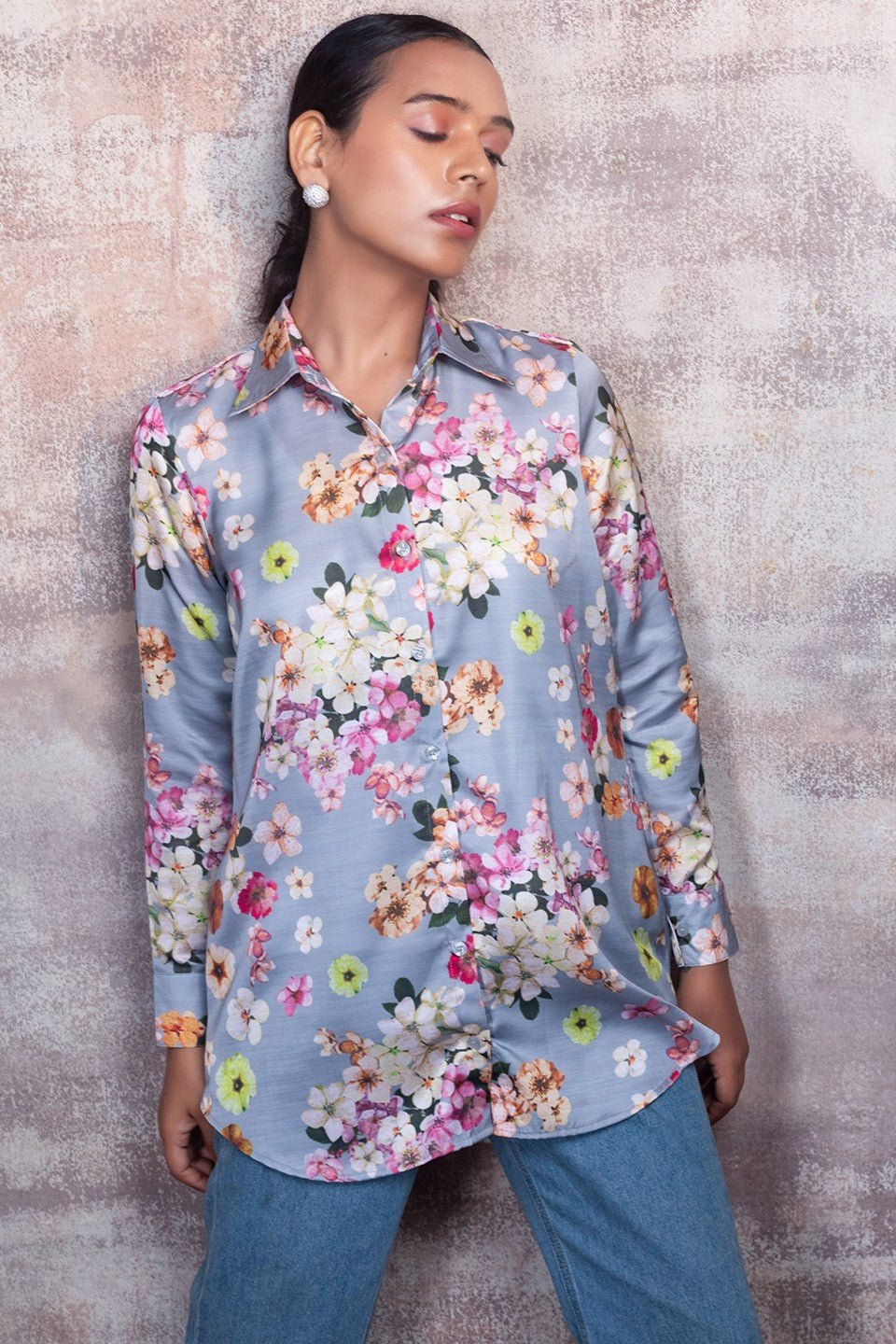 Floral Shirt in Premium Modal Silk