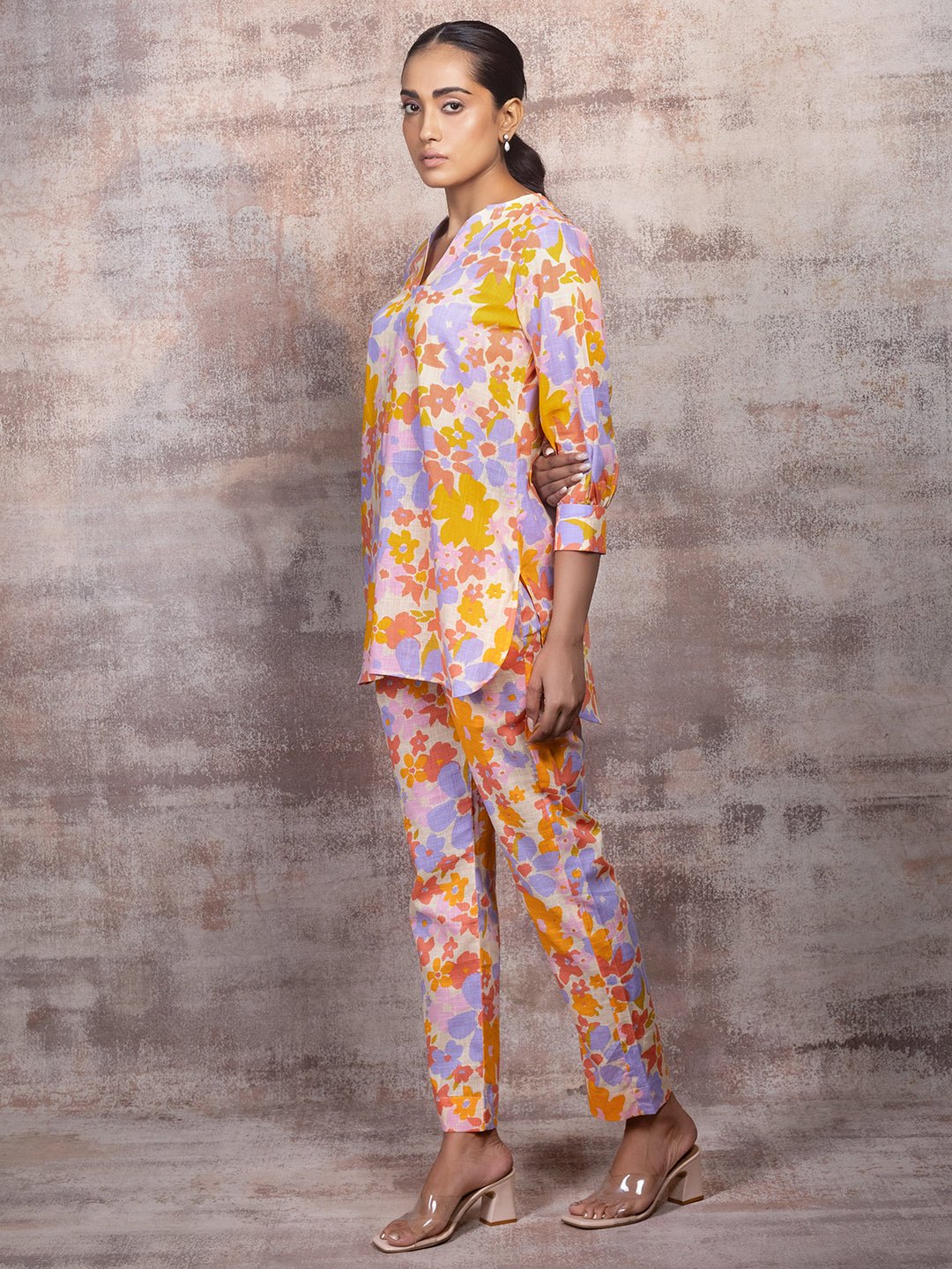 EVELYN - Bright Floral Co-ord Set in Cotton