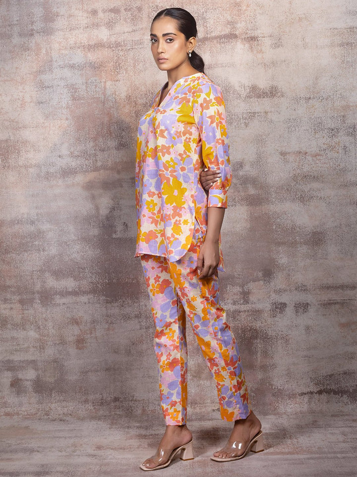 EVELYN - Bright Floral Co-ord Set in Cotton