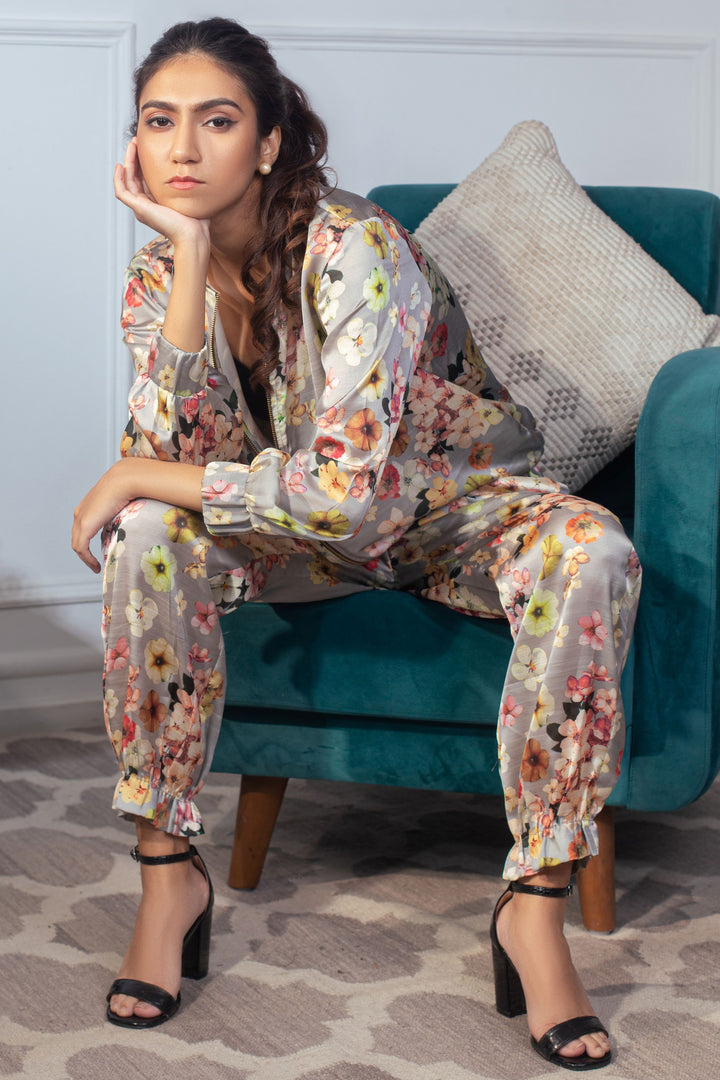 LEILANI - Flower print jogger set