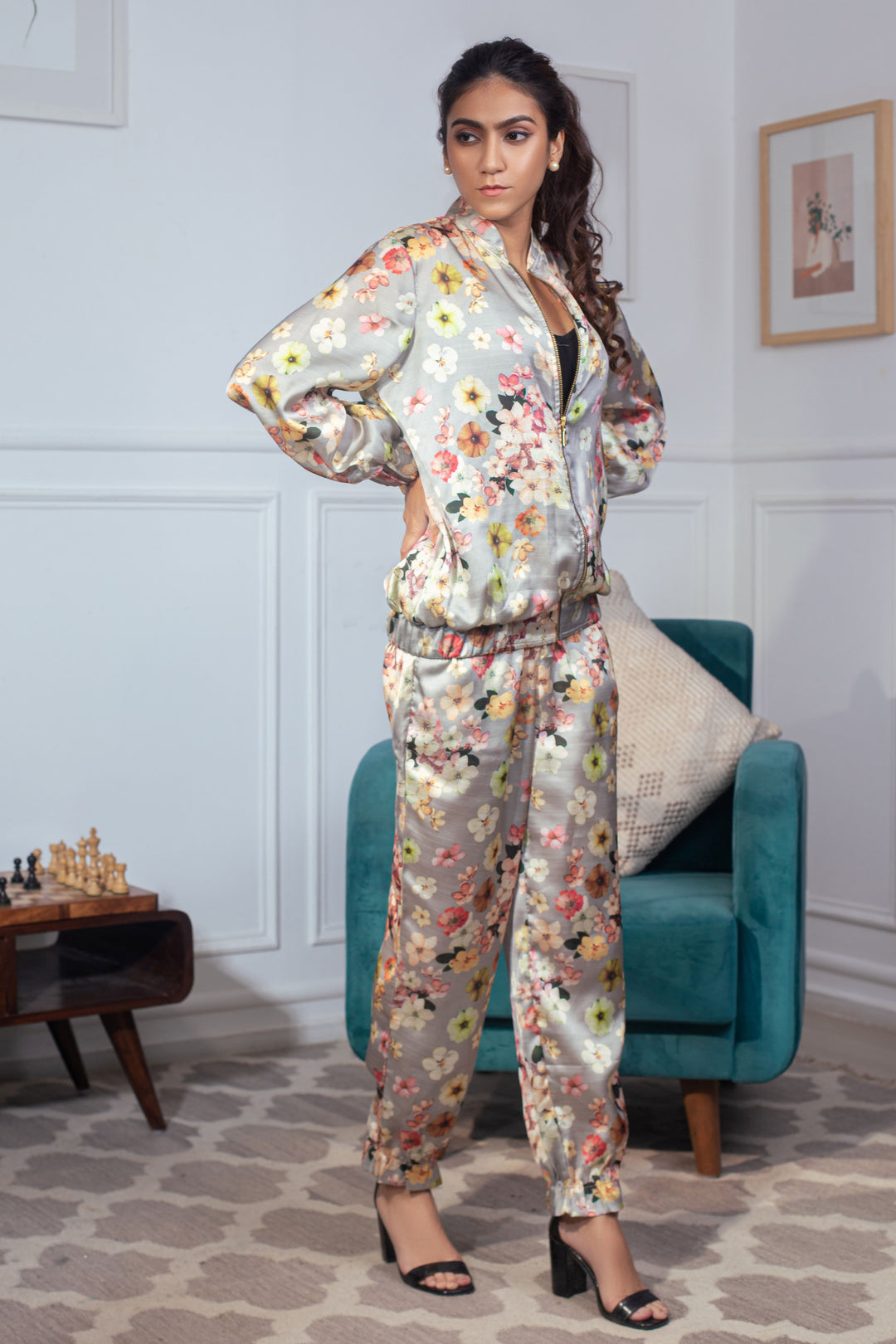 LEILANI - Flower print jogger set