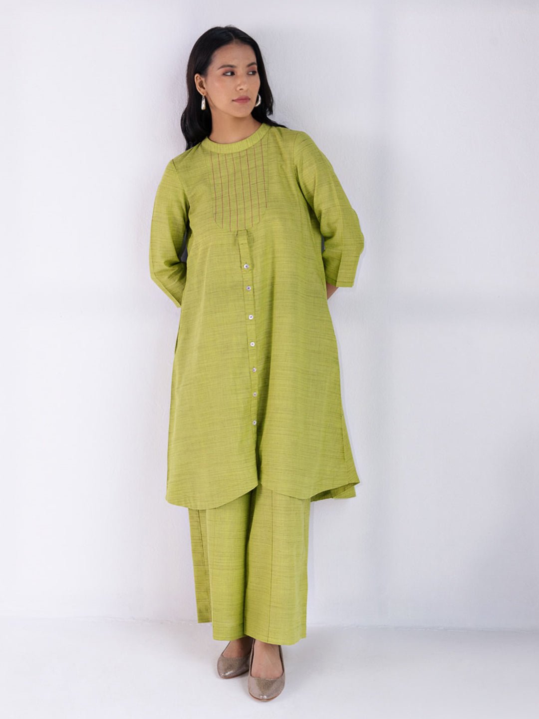 KAVYA - Green Indian Co-ord Set in cotton