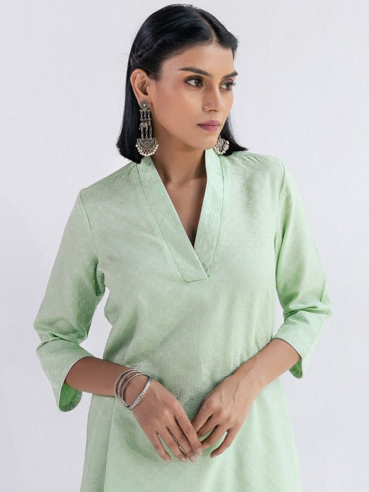 SAUMYA- Green Indian Co-ord Set in cotton