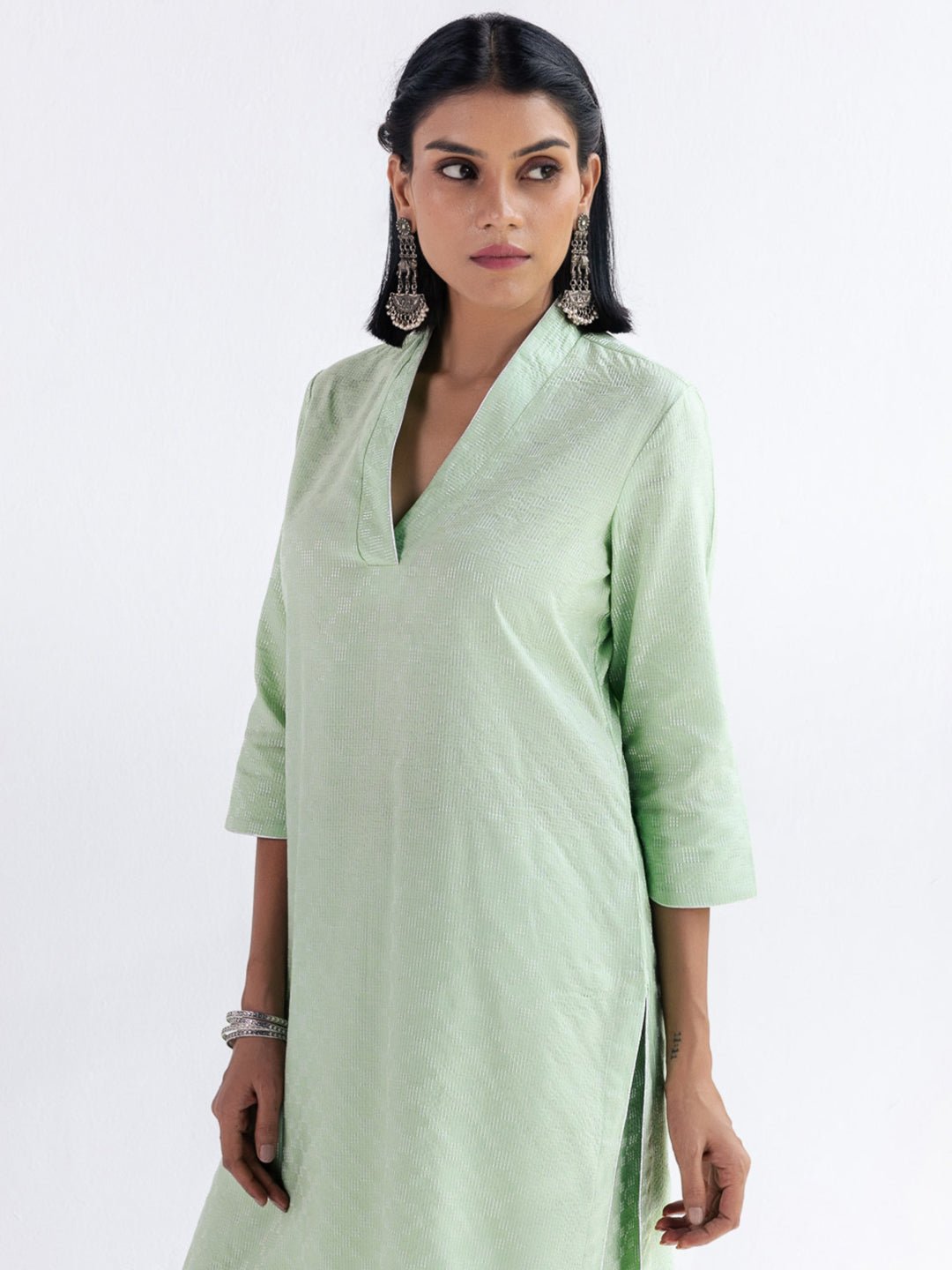 SAUMYA- Green Indian Co-ord Set in cotton