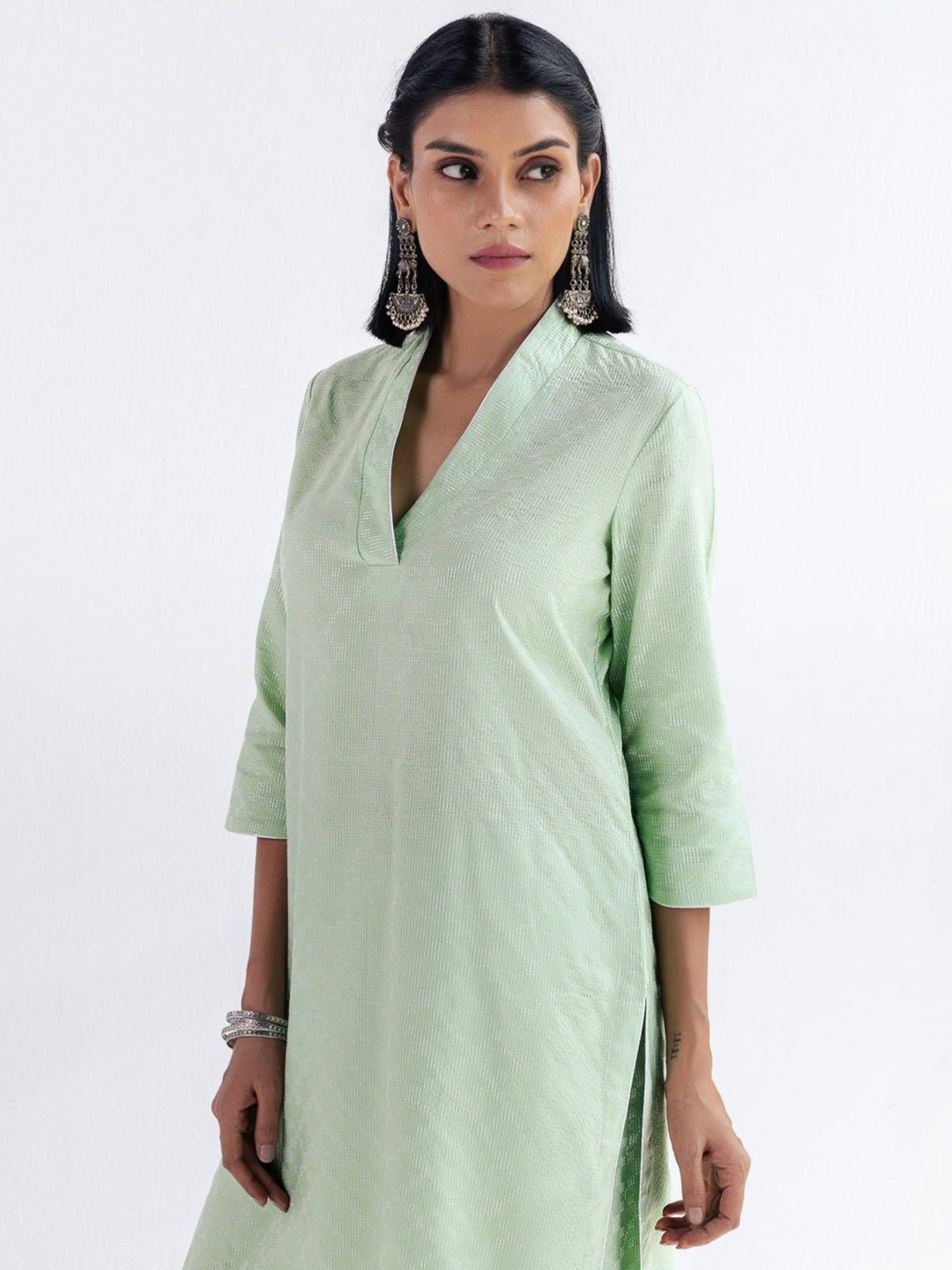 SAUMYA- Green Indian Co-ord Set in cotton
