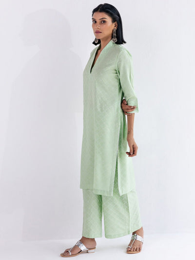 SAUMYA- Green Indian Co-ord Set in cotton