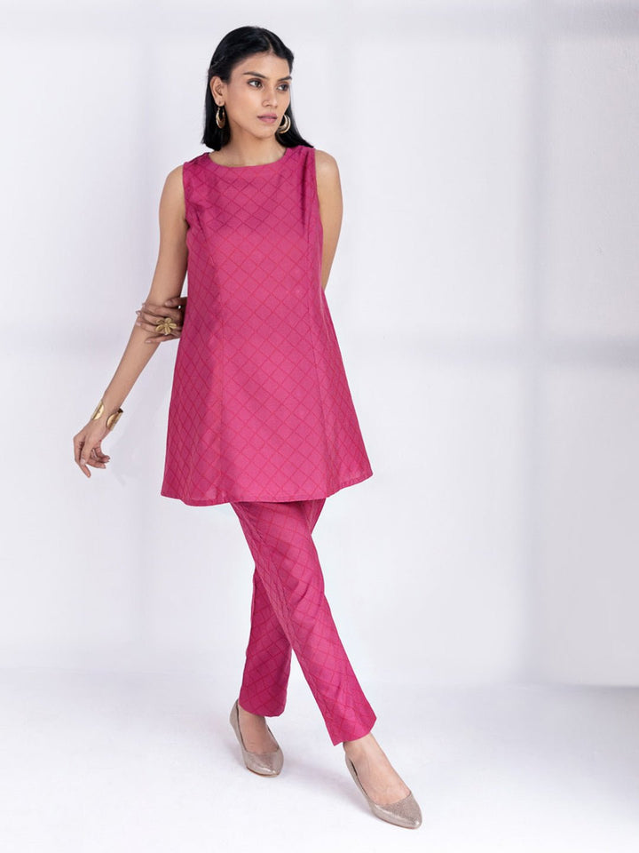 ZARA - Purple Sleeveless Co-ord Set in cotton