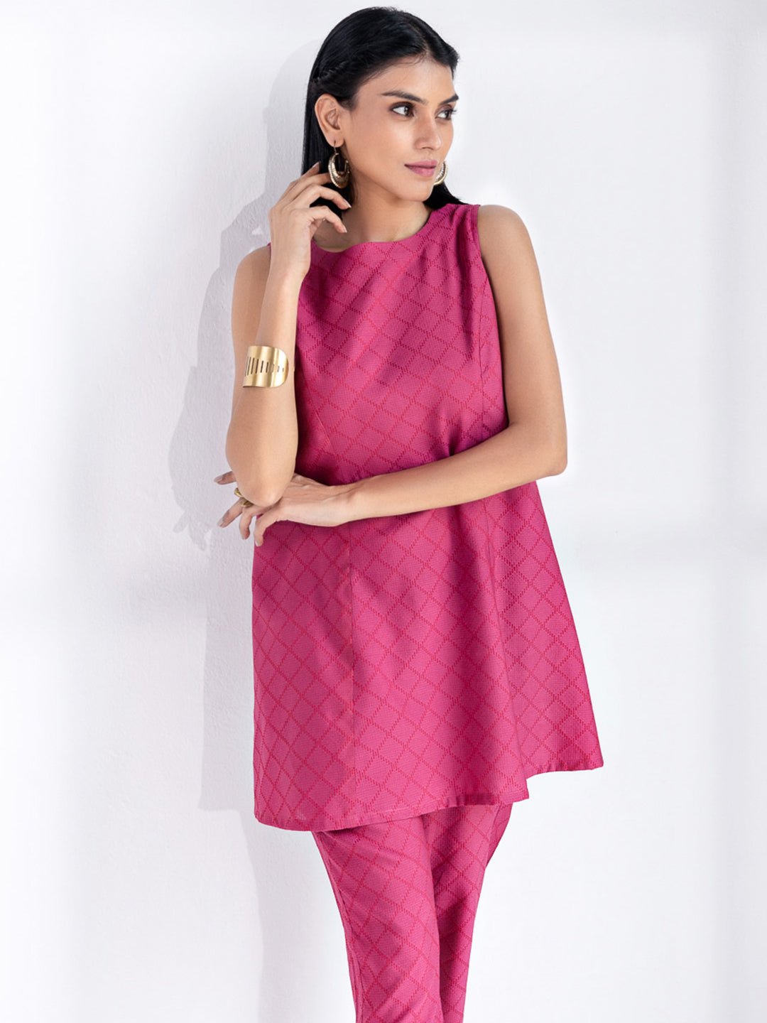 ZARA - Purple Sleeveless Co-ord Set in cotton
