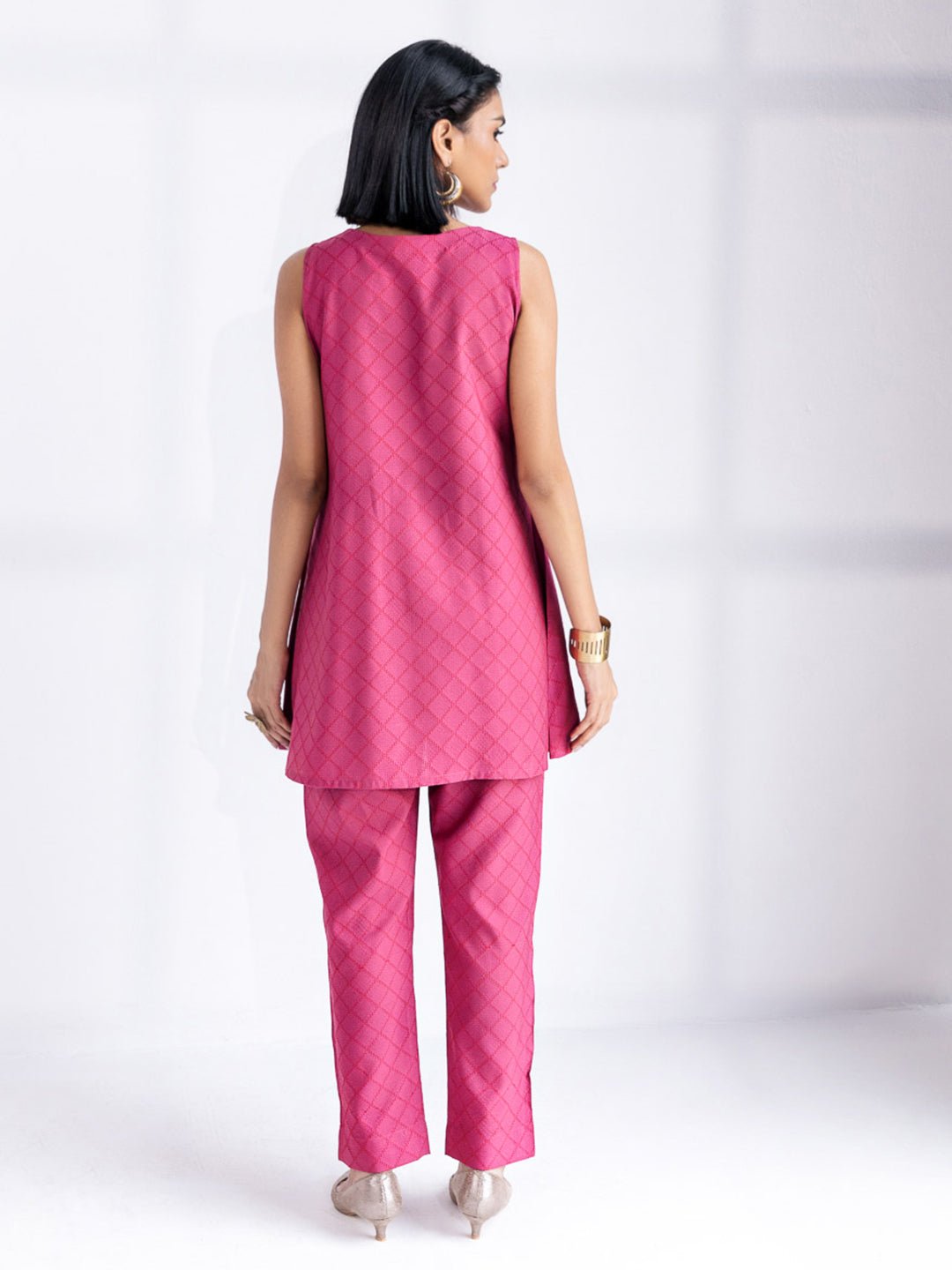 ZARA - Purple Sleeveless Co-ord Set in cotton
