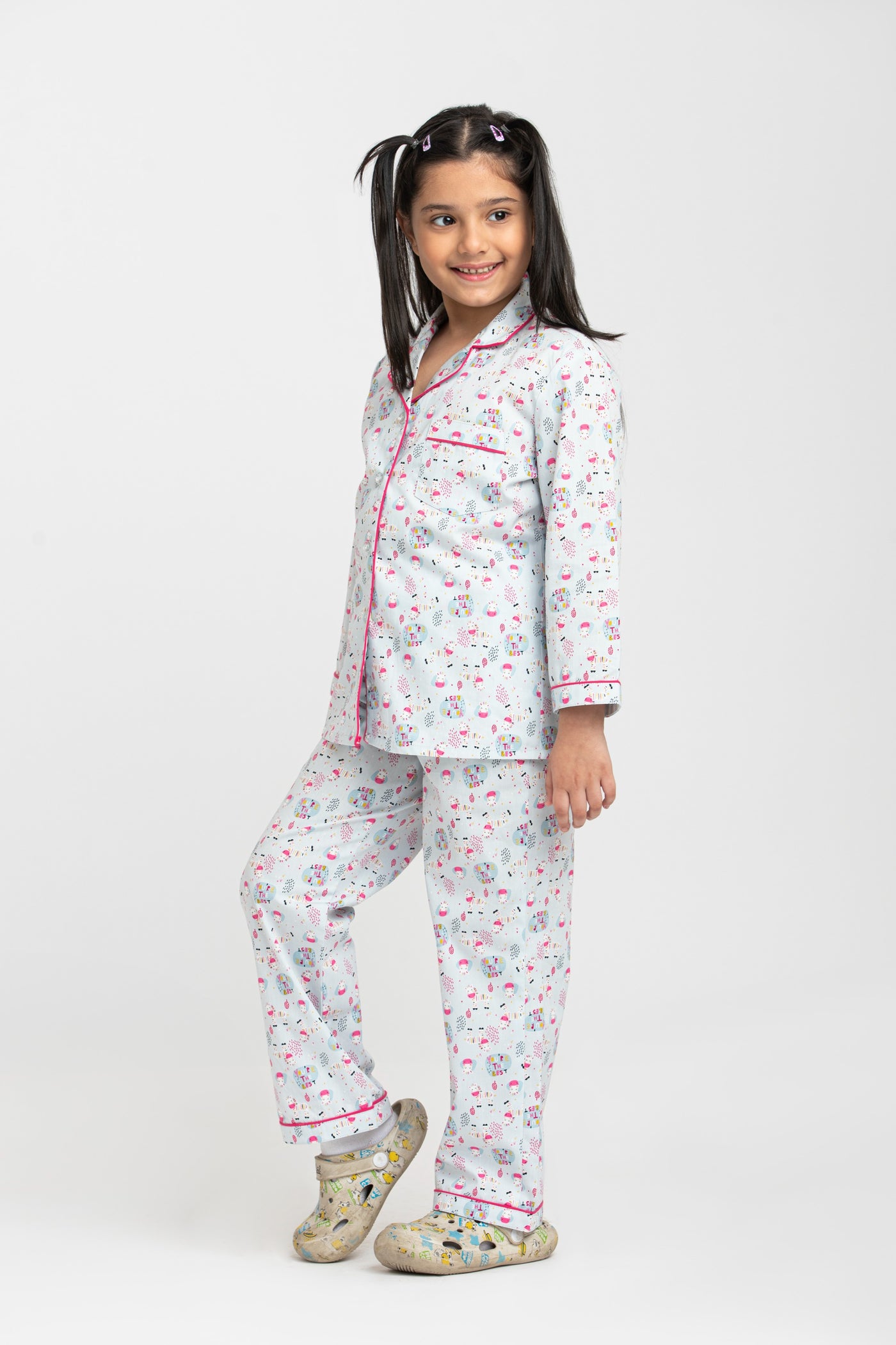 Blue and Pink Rabbit Pyjama Set