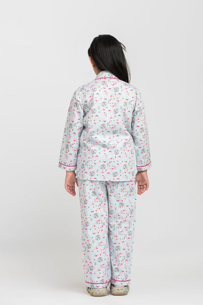 Blue and Pink Rabbit Pyjama Set