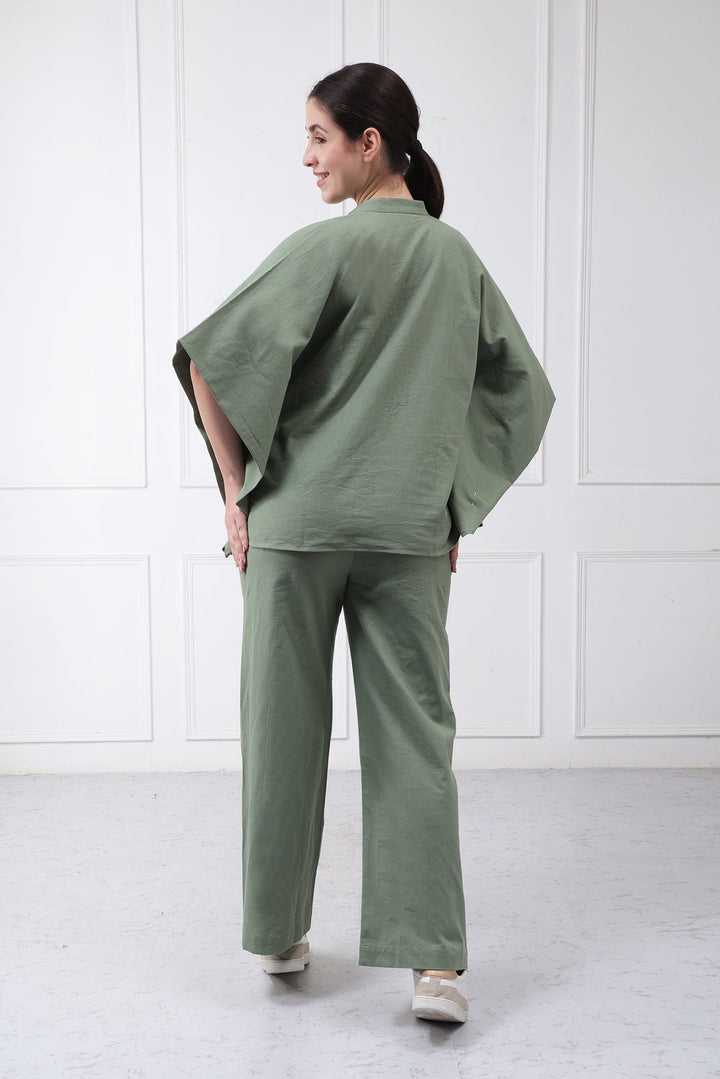 Liora Cotton-Linen Kaftan Co-ord Set