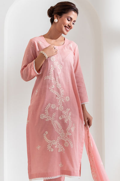 Saba- Embroidered Cotton Linen Set