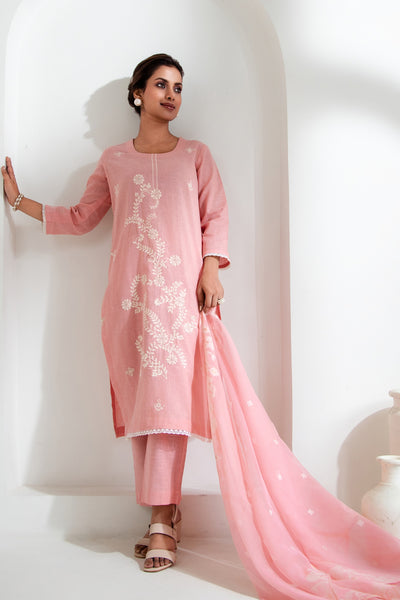 Saba- Embroidered Cotton Linen Set