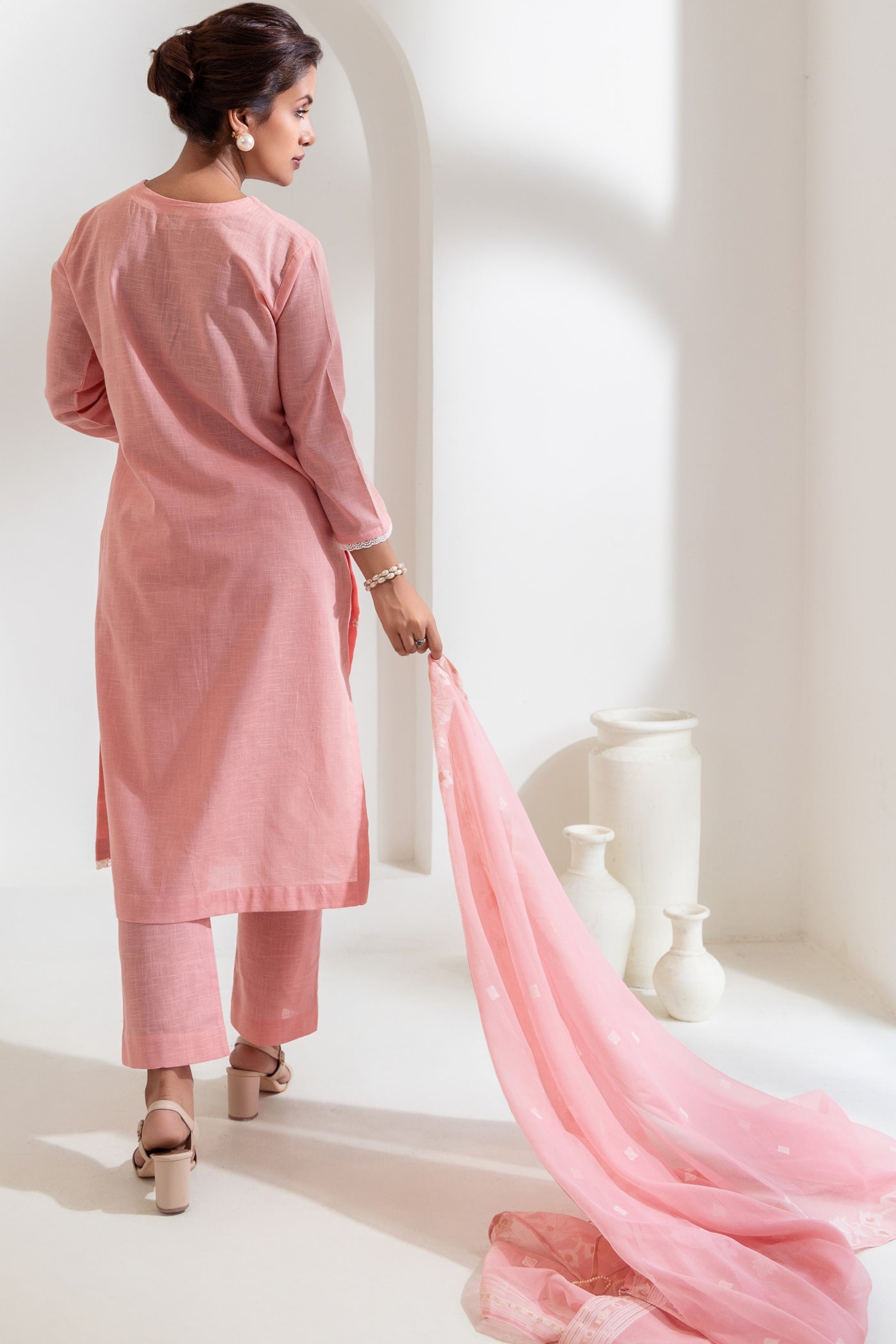 Saba- Embroidered Cotton Linen Set