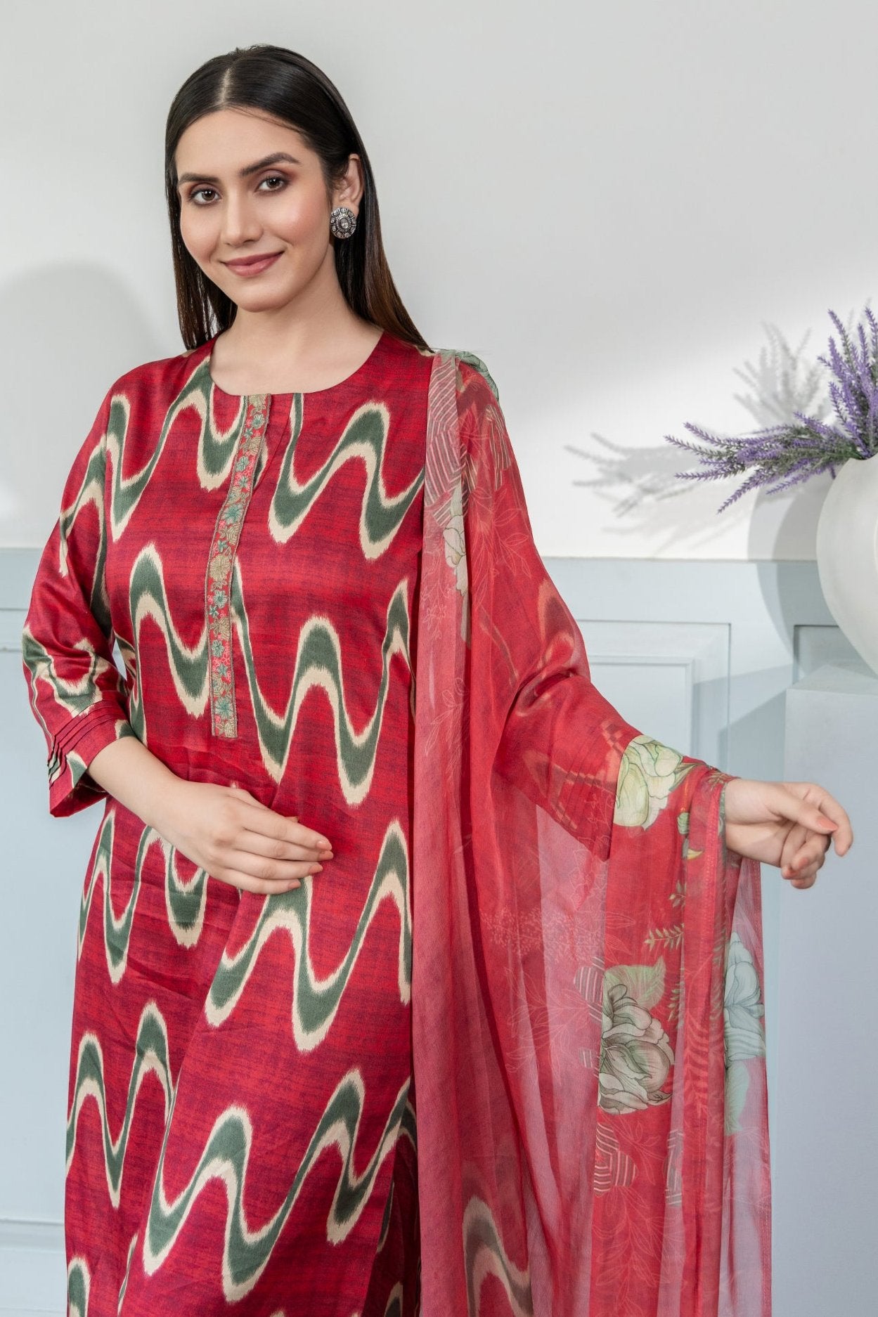 Aarohi- Premium Cotton Silk Set