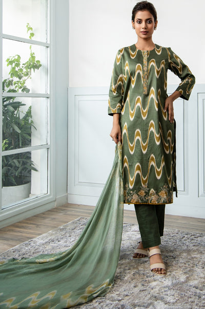 Sanjh- Premium Cotton Silk Set