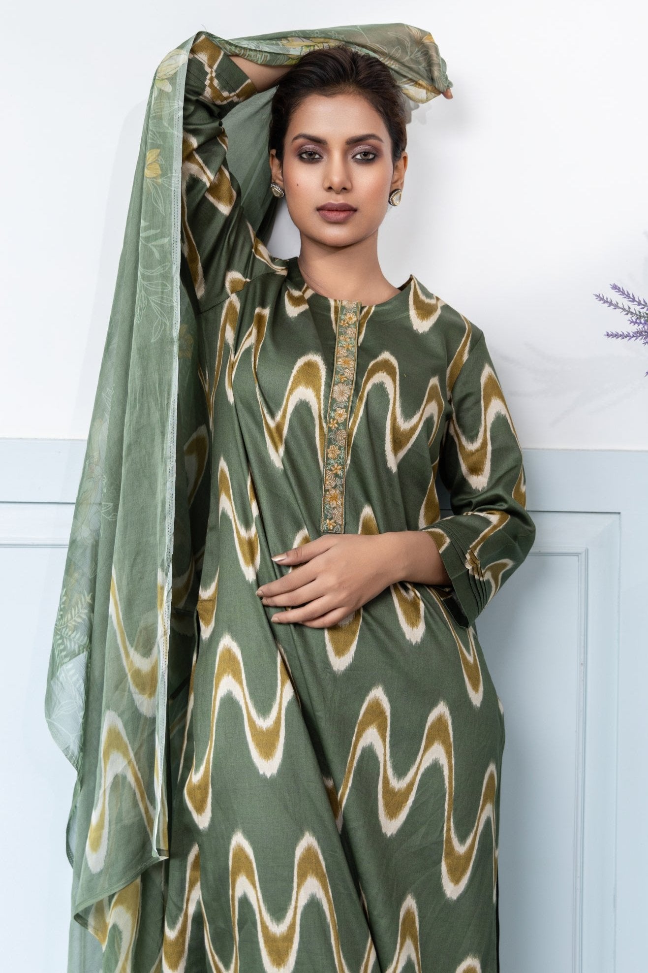 Sanjh- Premium Cotton Silk Set