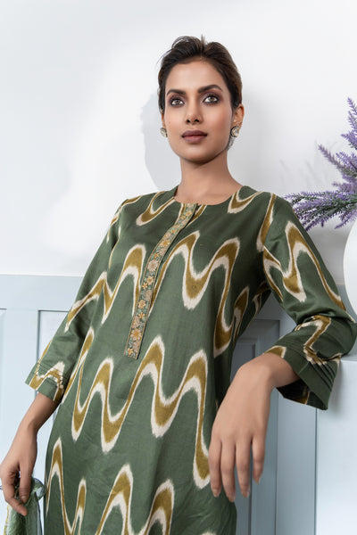 Sanjh- Premium Cotton Silk Set