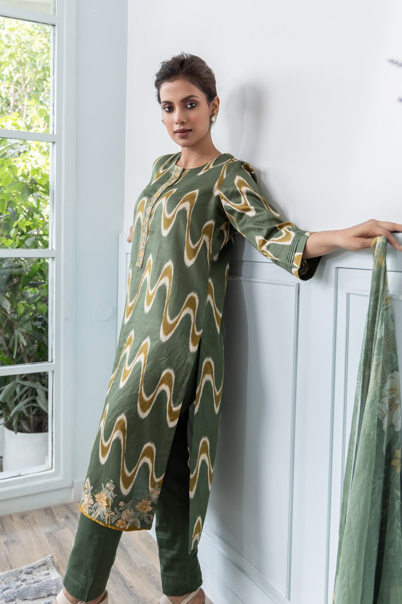 Sanjh- Premium Cotton Silk Set