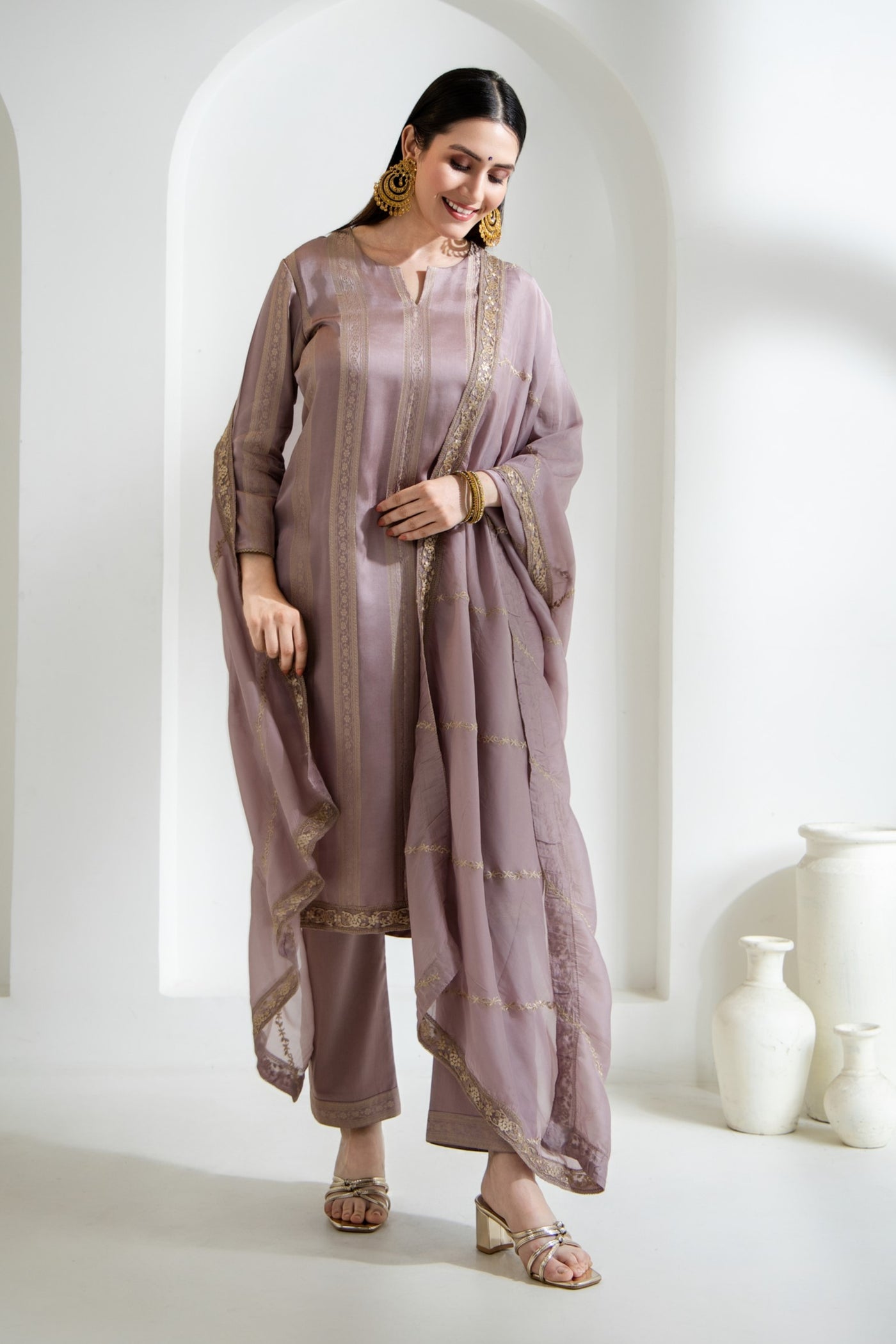 Samaira - Gazi Silk with Embroidery