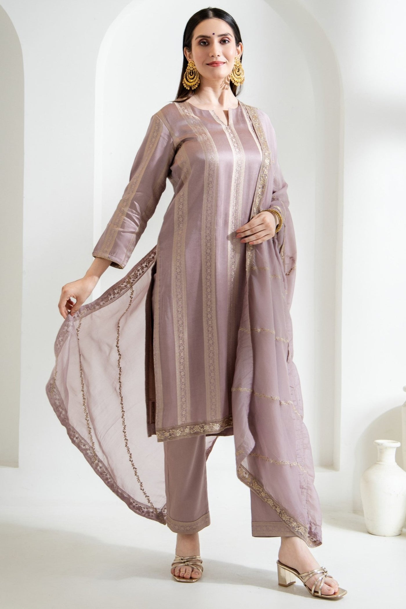 Samaira - Gazi Silk with Embroidery