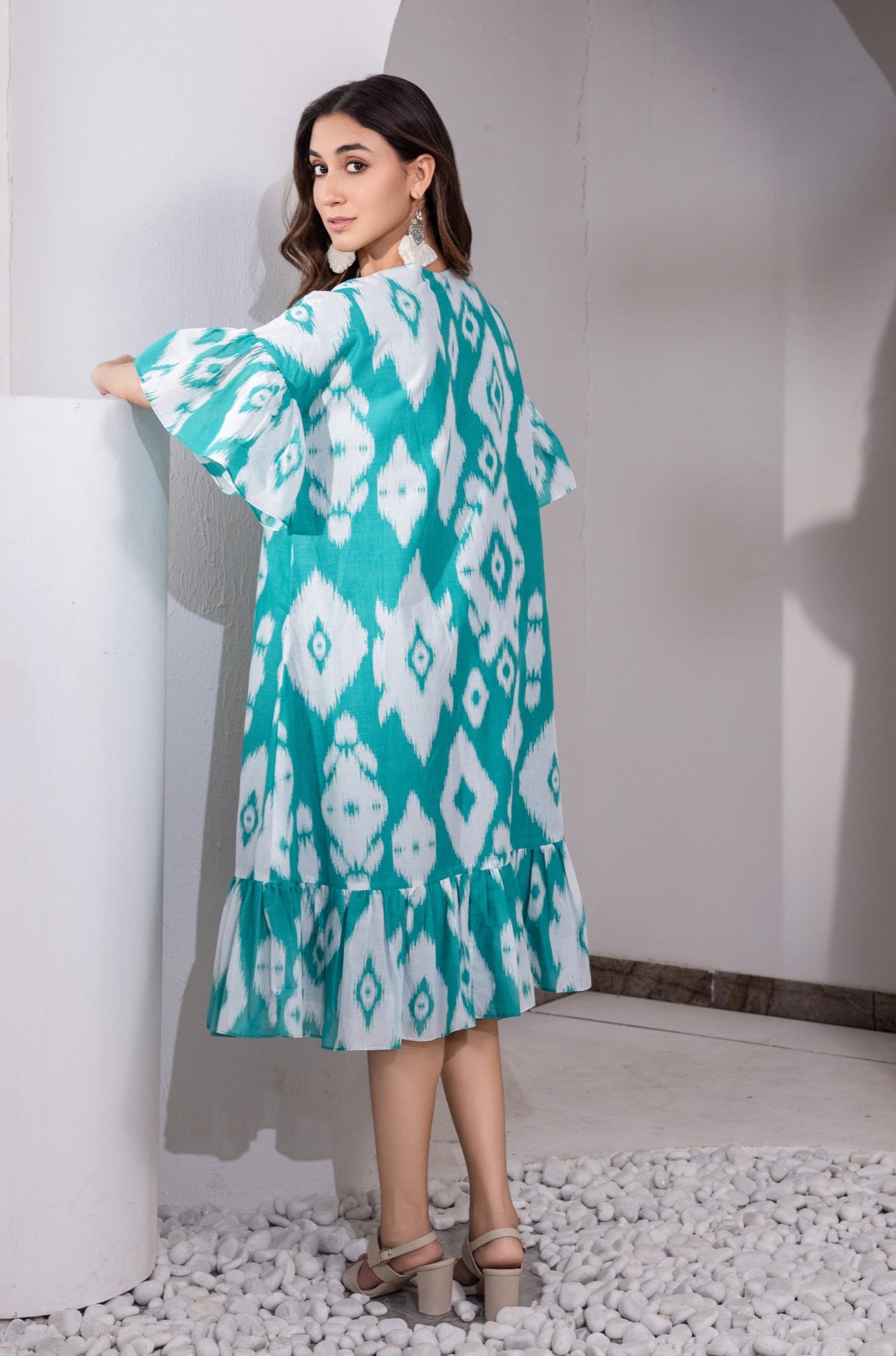 Emerald Envy Ikat Dress