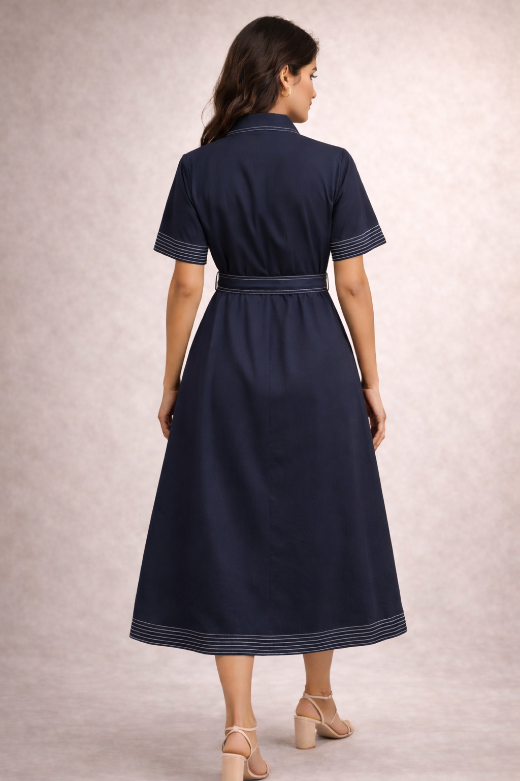 VERA - The Signature Stitch Belted Dress