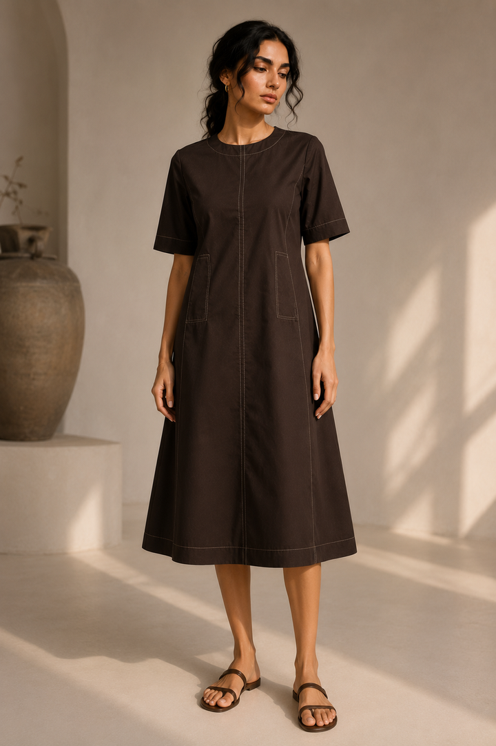 New Arrival - NOA – Dark Chocolate Signature Dress