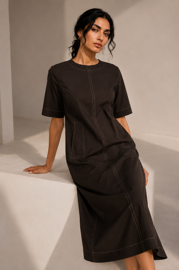 New Arrival - NOA – Dark Chocolate Signature Dress