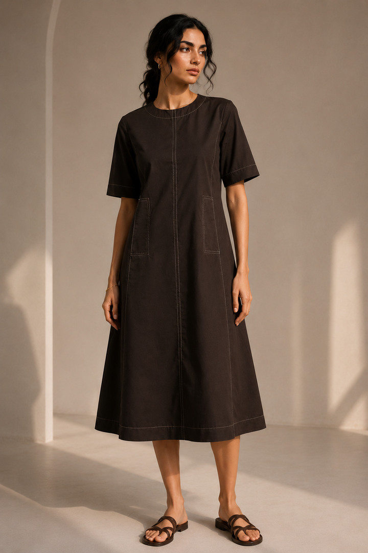 New Arrival - NOA – Dark Chocolate Signature Dress