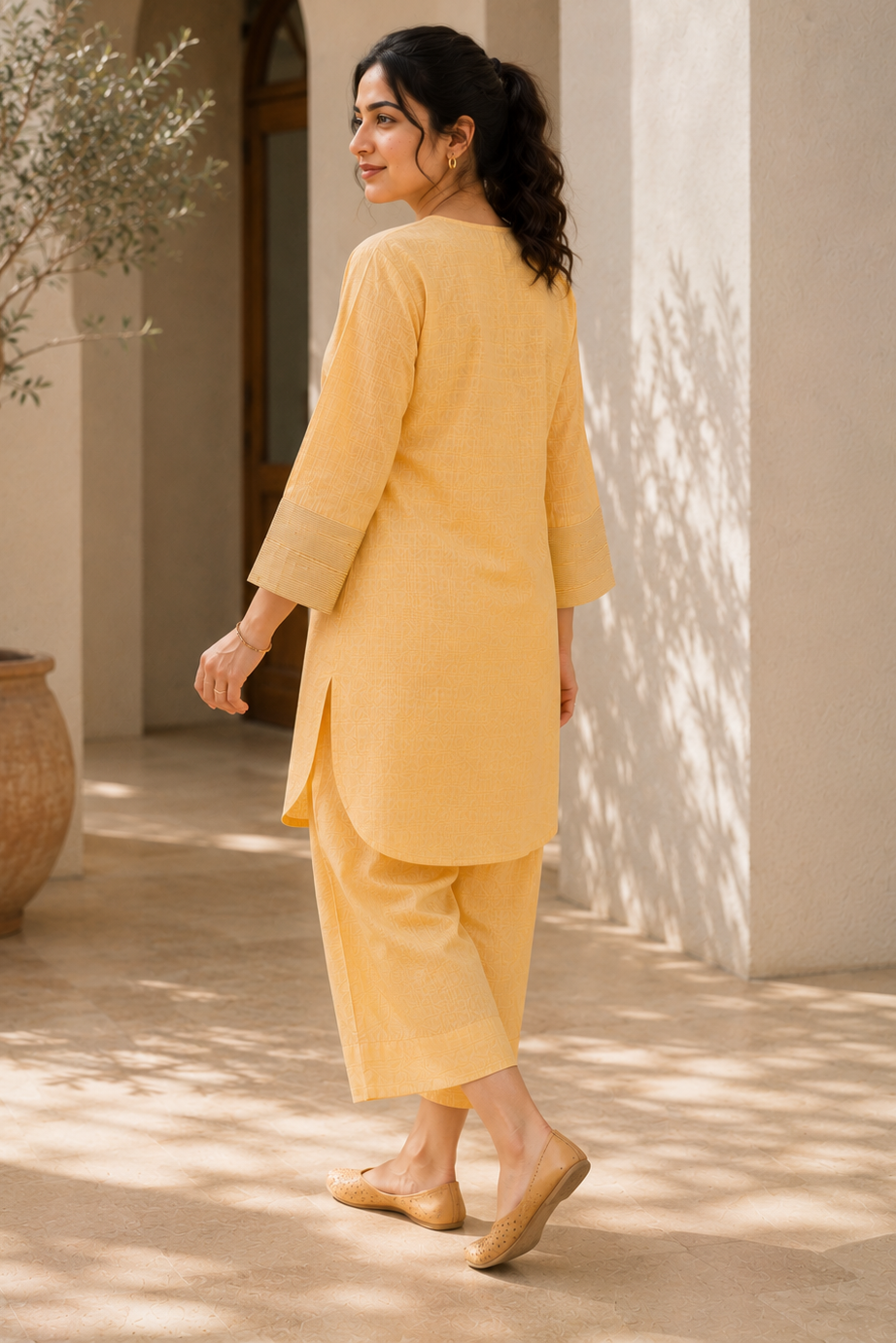 Lumi Contrast Kurta Set