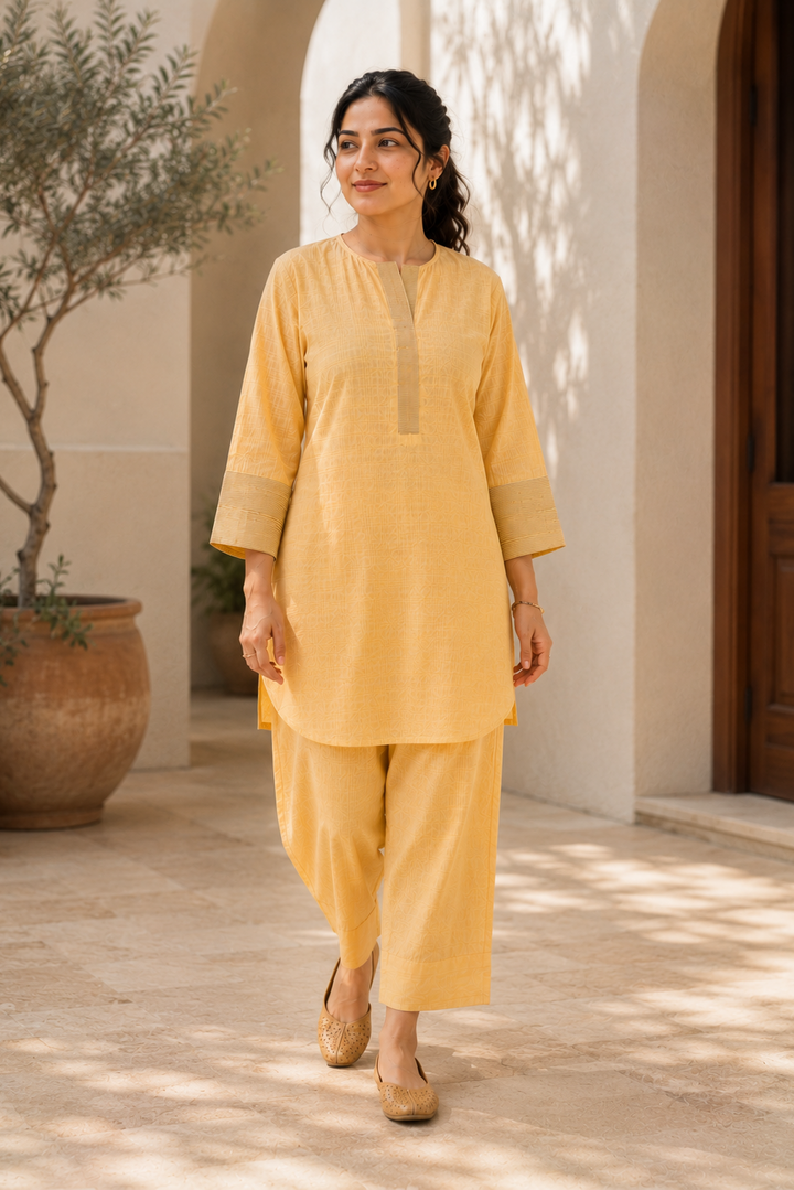 Lumi Contrast Kurta Set